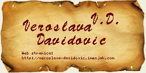 Veroslava Davidović vizit kartica